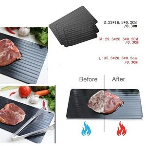 Fast Food Meat Rapid Thaw Defrosting Tray With Red Silicone Border meat defrost plate