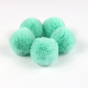 Faux Rabbit Fox Fur Plush Pom Pom Ball Pompom Pompon Balls 4cm DIY Craft Accessories Decoration
