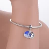 Fine Jewelry Fashion 925 Sterling Silver Animal Fox Rabbit Blue Sky Moon Star Pendant Charms