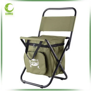 fishing backpack beach cooler bag chair , easy carry beach travel chair with cooler bag