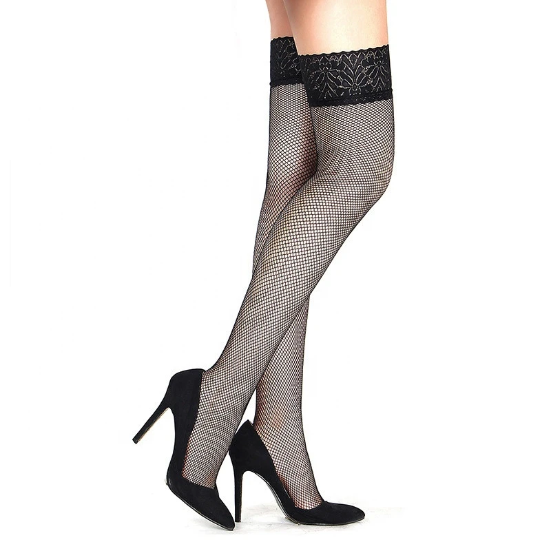 Fishnet stockings over the knee sexy plus size lace stay up late thigh high stockings fashion female stockings