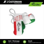 Flag Printed Mini Boxing Gloves Key Rings made of genuine or artificial leather high quality finish