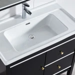 floor standing luxury chinese modern new solid wood bathroom vanity