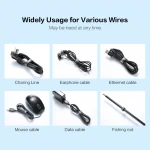 FLOVEME Free Shipping 5M Reusable Nylon Cable Organizer Management USB Cable Winder Mouse Earphone Wire Organizer Holder