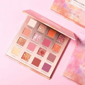 Focallure 16 Color Highly Pigmented Diamond Glitter Eye Shadow Flash Shimmer Eyeshadow Make Up Palette