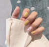 Foil False Nails Summer nail tips artificial fingernails