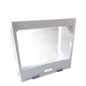 Foldable Corrugated Shield With Window Desk Sneeze Guards
