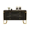 Foshan Factory Price Hotel Home Furniture  Gold Stainless Steel Frame Modern Console table
