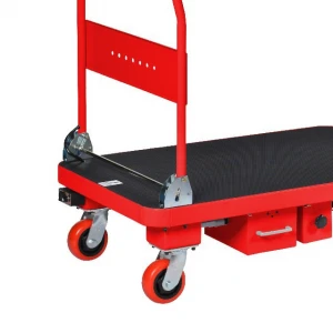 Four Wheels Powered Electric Trolley Cart Battery Operated Platform Cart