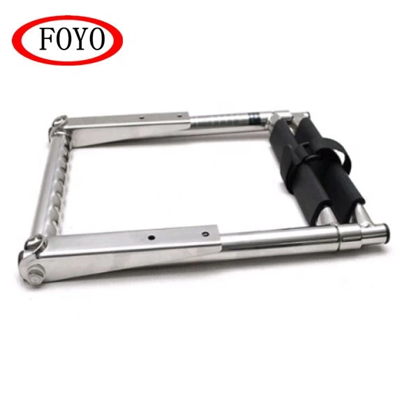 FOYO Brand Hot Sale China Marine 2 Step Boat Telescope Ladder Extension Ladders with Handle for Boat/Sailboat/Yacht/Car