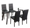 Free sample cheap classic 4 seater modern fiber glass top dining table set/dining table and chair