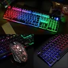 Gaming Keyboard mechanical feel Luminescent floating design desktop computer gaming keyboard and mouse combo USB Wired