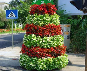Garden Supplies Outdoor Decoration Plastic Tower Shaped Plant Pots Vertical Garden Tower