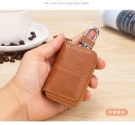 Genuine leather car key bag key wallet custom logo