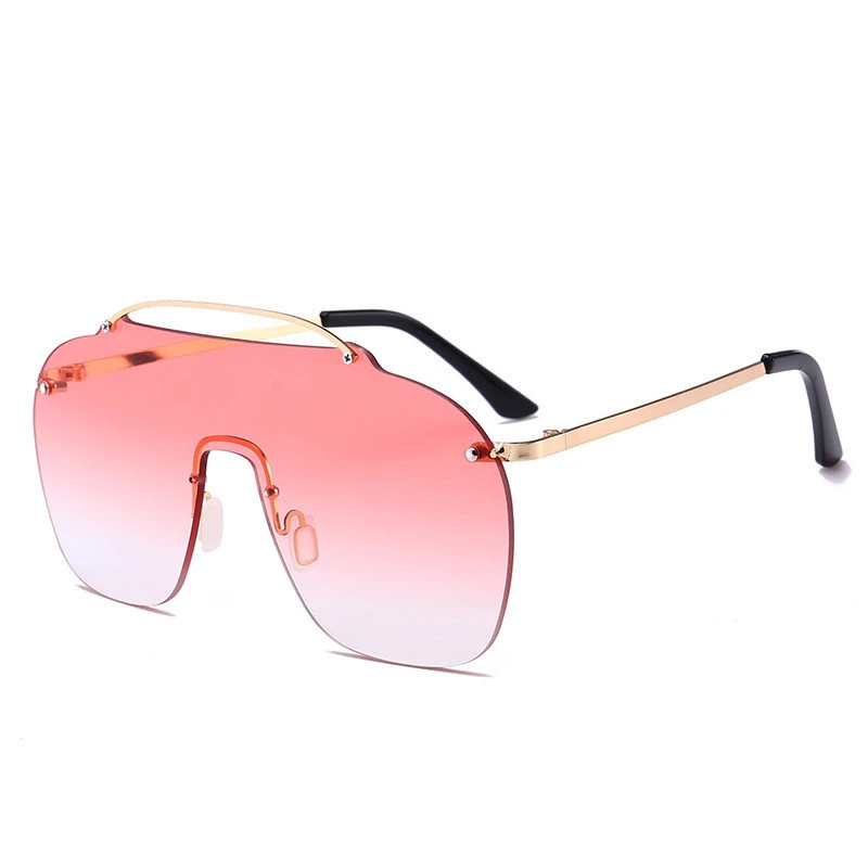 GesendaGradient Pink Italy design One-Piece CE UV400 sunglasses Oversized Eyewear Unisex