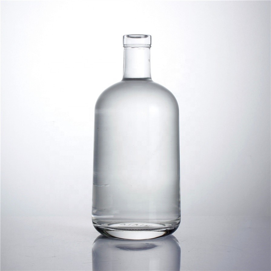 Gin Bottles Whiskey Tequila Brandy Clear Color Spirits Glass Vodka Crown Cap Round 700 Ml 750ml Champange Liquorpac 10000pcs