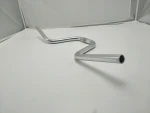 Glossy swallow  bar City bike Silver handlebar high 100mm 25.4*660 length  big raiser bar ultralight folding bicycle  handlebar