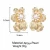 Gold Alloy Flower Inlaid Pearl Earrings Baroque Style Charm Gold Flower Earrings