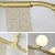 Import Gold color wall lights indoor modern glass lamp shade iron wall lamp for bedroom decor ETL20066 from China