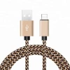 Gold Hemp Rope Charger Cable With Packaging for Iphone 6