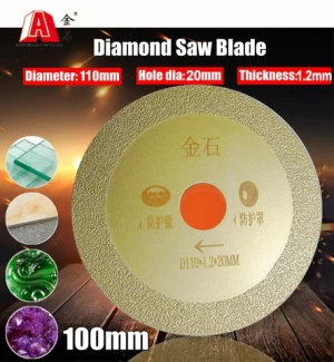 golden Vacuum brazed cutting saw blade multipurpose of cutting and grinding stone wood and metal