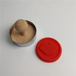 Good quality food grade FDA or LFGB wood handle silicone cookie stamp cutter cookie press