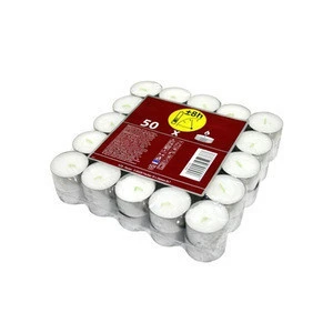 Good Quality white tea lights candle with best price unscented white tea lights burning time 6,5-8 hours, 50pcs/shrink pack