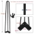 Import Hairpin Leg Wholesale Cheap 28&#39;&#39; Inch Black U V Shaped Iron Steel Restaurant Desk Feet Dining Metal Furniture Table Hairpin Legs from China