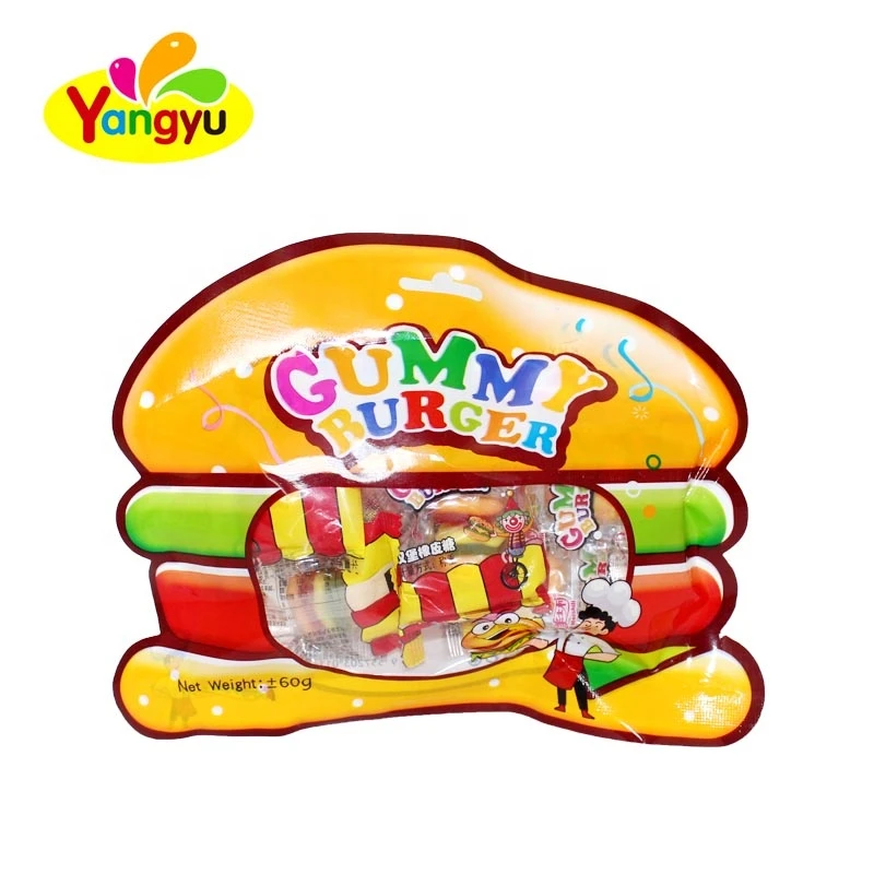 Halal Gummy Candy Mini Hamburger Soft Candy