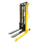 hand Manual pallet operated stacker hydraulic 1.6m lifting pallet stacker forklift