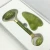 Import Handheld Double Welded Guasha Quartz Facial Massage Natural Green Jade Roller from China