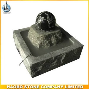 Haobo polished granite rotating ball water fountain for garden