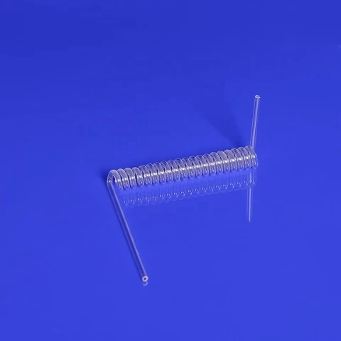 Heat Resistance Spiral Quartz Glass Tube Used in Water Treatment