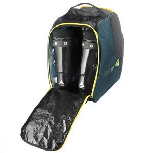 Heavy duty waterproof ski boot backpack, sport ski boot bag with many compartment
