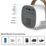 High efficiency Mobile video Mini White projector Portable Built in speaker HD