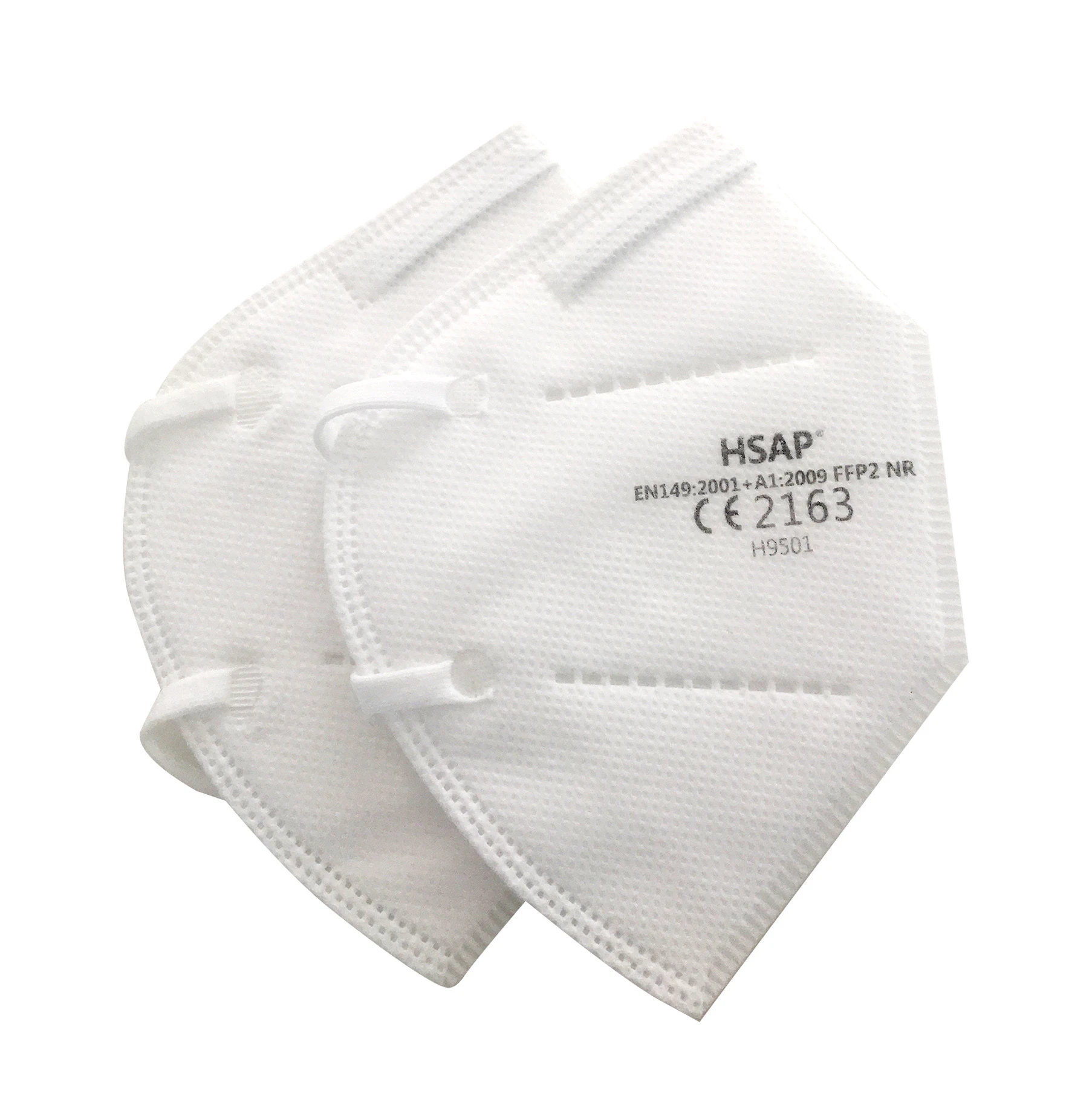 High Quality 5 Layers FFP2 Disposable Non-Woven Face shield Mask Earloop