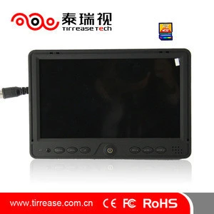 High quality 9 inch TFT LCD quad monitor With SD card recording function