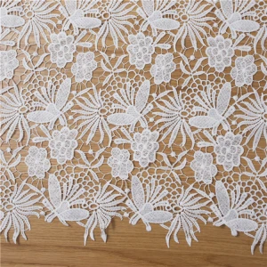 High quality chemical polyester Fancy embroidery crochet lace fabric for dress