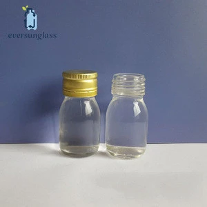 High Quality Clear Empty 30ml 60ml 125ml Pharmacy Glass Bottle With Plastic/Aluminum Cap