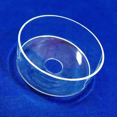 High quality clear quartz silica crucible for heating or chemical