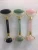 Import High quality custom logo double head welded pink  jade roller massage for face, big head jade roller xiuyan jade from China