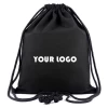 High Quality Customized Logo Strong Cotton Canvas Drawstring Backpack Bag