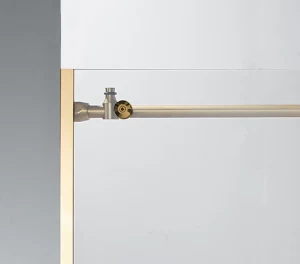 High quality hotel frameless golden sliding 304 stainless steel tempered glass indoor bathroom shower door