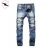 Import High quality mens denim fabrics ripped jeans from China