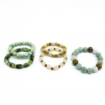 High Quality Natural Jade Green Jadeite Beads stone Bracelet Woman and Man Bangle