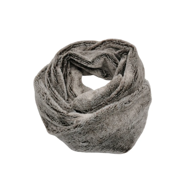 high quality soft lady winter faux fur snood tube scarf