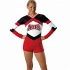 High quality spandex cheerleading top with shorts for sexy girls with customized design