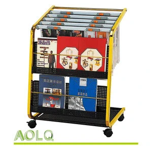 High quality stainless steel library magazine rack