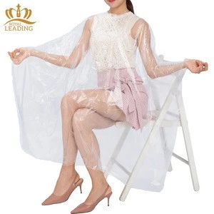 Hight Quality Cheap Price Transparent Disposable Hair Capes Cutting Gown