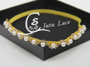 Hight quality pearls crystal Headband for Wedding Head Chain / Women beautiful rhinestone Hair Band / Beach Party Hairwear